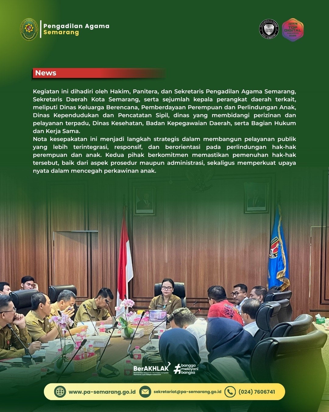 Dokumentasi Penandatanganan MoU PA Semarang dan Pemkot Semarang - 1