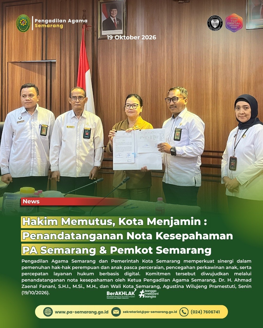 Dokumentasi Penandatanganan MoU PA Semarang dan Pemkot Semarang - 2